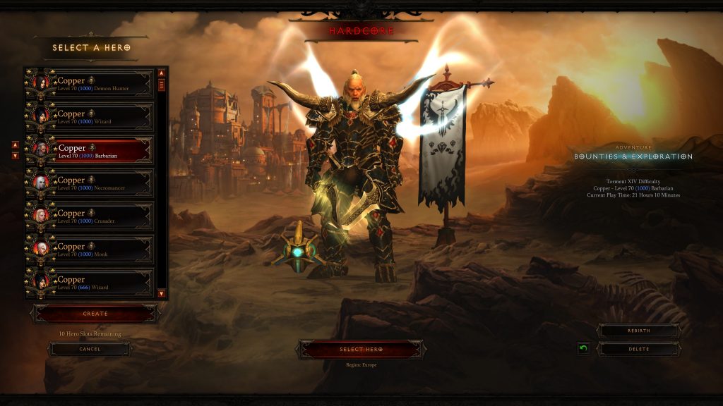 Diablo III Hardcore Paragon Level 1000